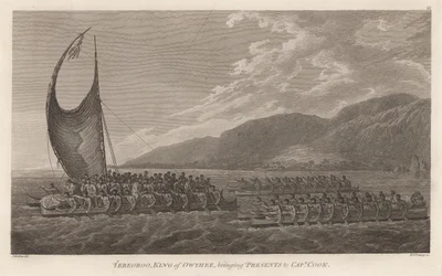 Kalaniopuu, King of Hawaii, Bringing Presents to Captain Cook